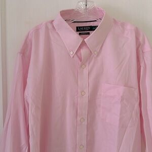 Lauren by Ralph Lauren Classic Fit Dress Shirt, Pink, Size 18; 34/35, NWOT